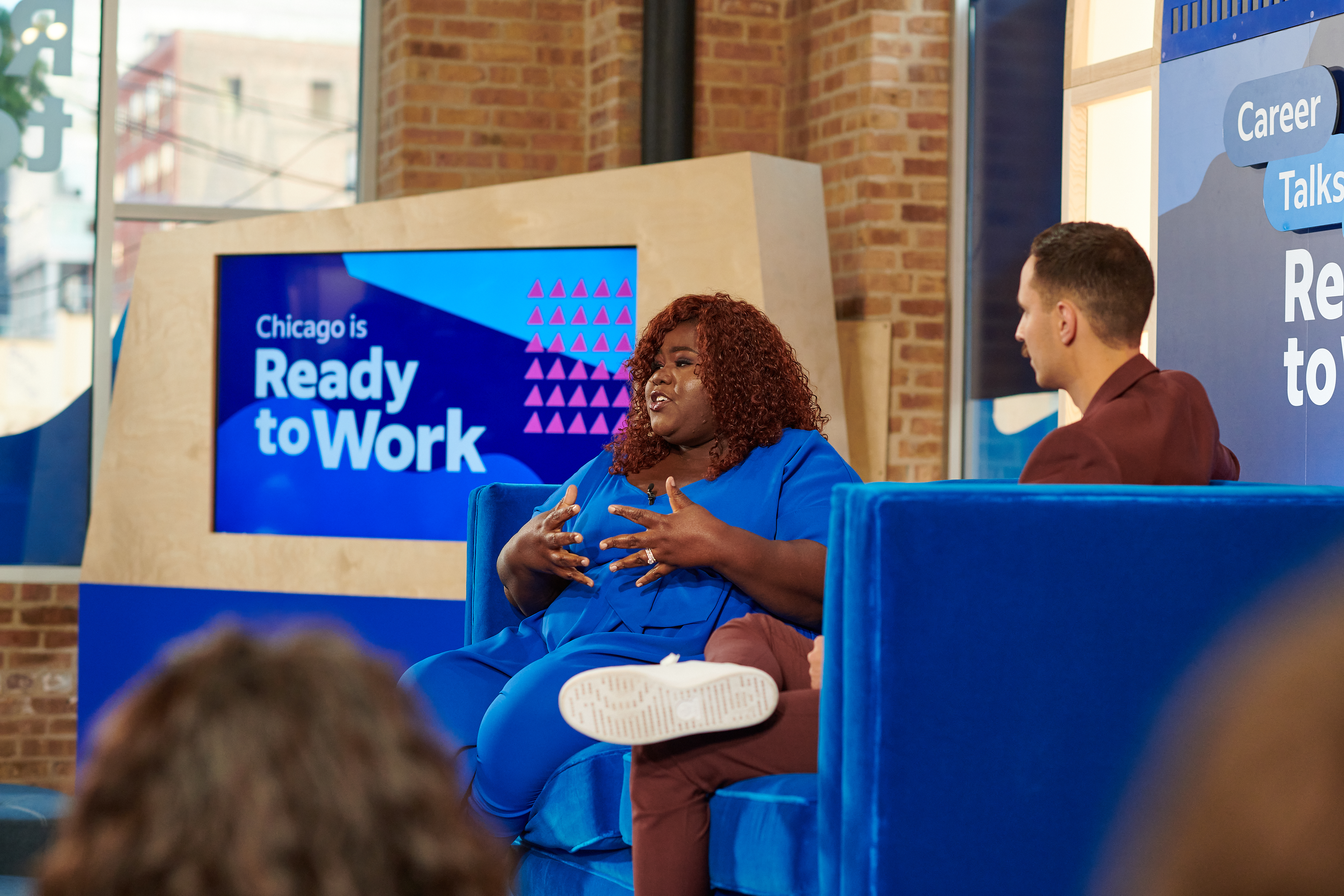 Gabourey Sidibe speaking at RTW Chicago
