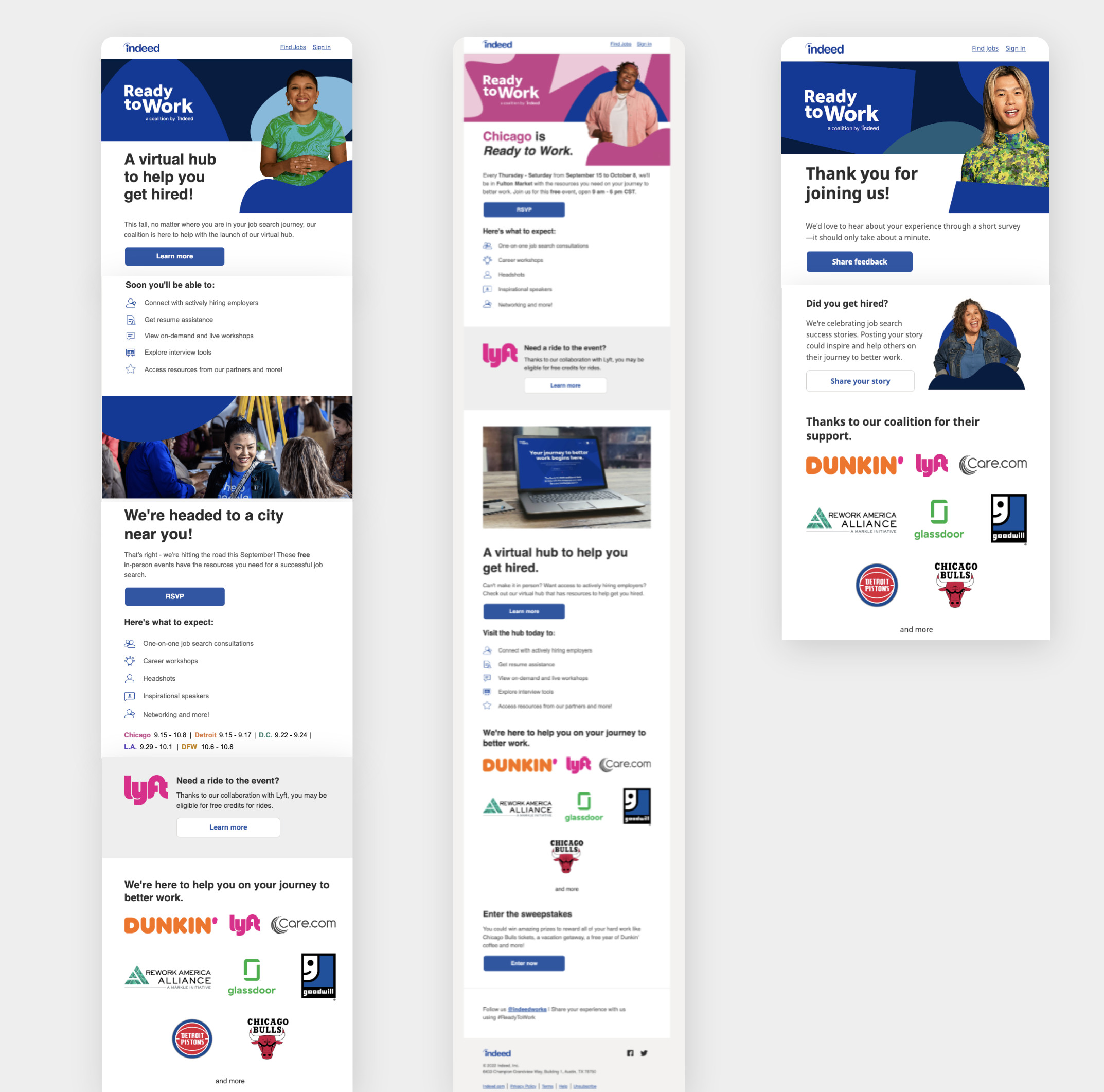 RTW landing pages
