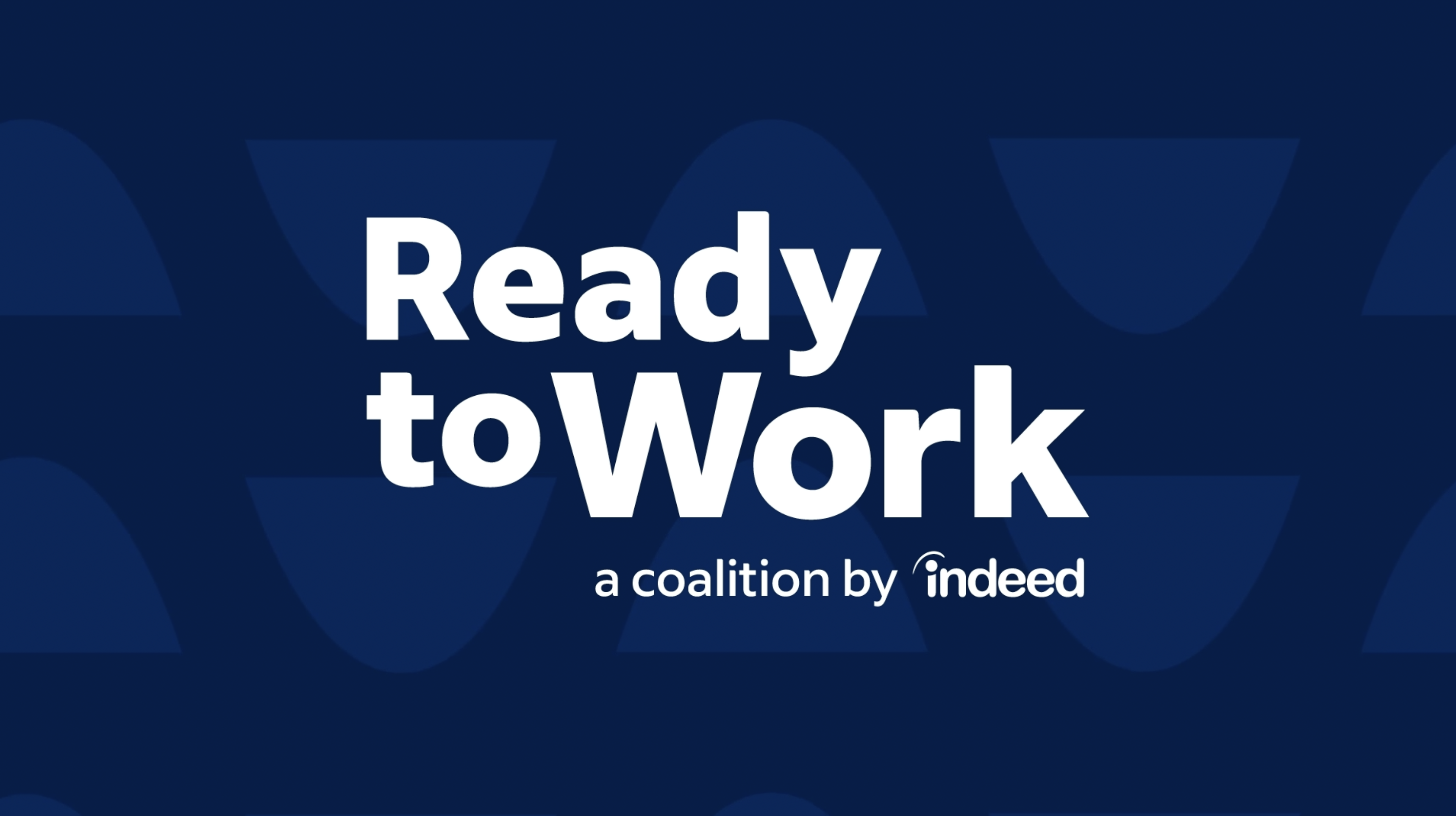 Ready to Work logo on patterned background