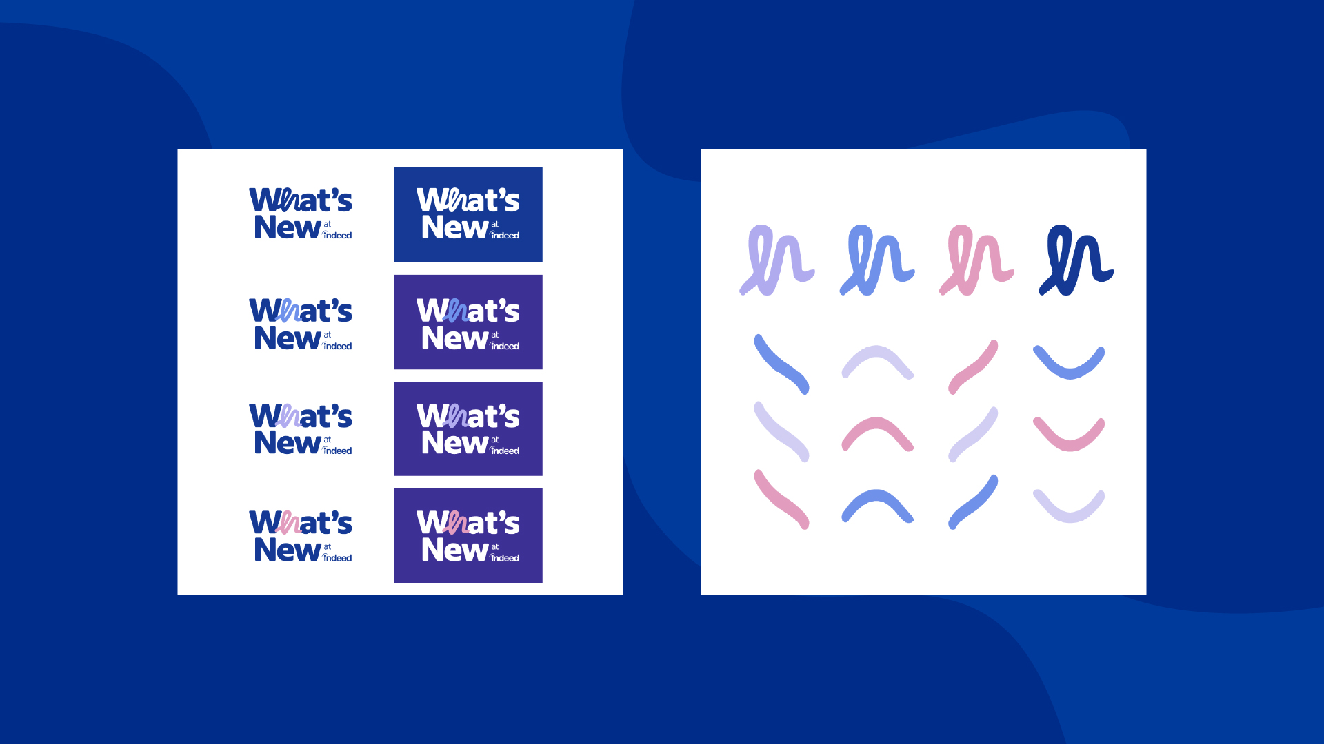 What's New at Indeed — logo lockups and brand marks